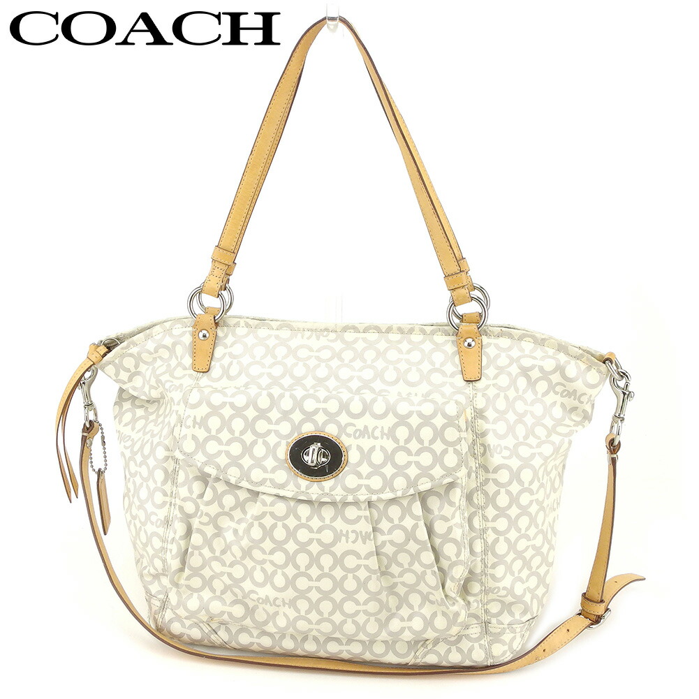 最も優遇 中古 コーチ ショルダーバッグ 2wayショルダー シグネチャー ベージュ グレー 灰色 Pvc レザー Coach バッグ バック 肩掛け 収納 バッグ 迅速発送 在庫処分 1点物 コーチ C3479 ブランドデポ 気質アップ Comptia Downtownecommerce Com