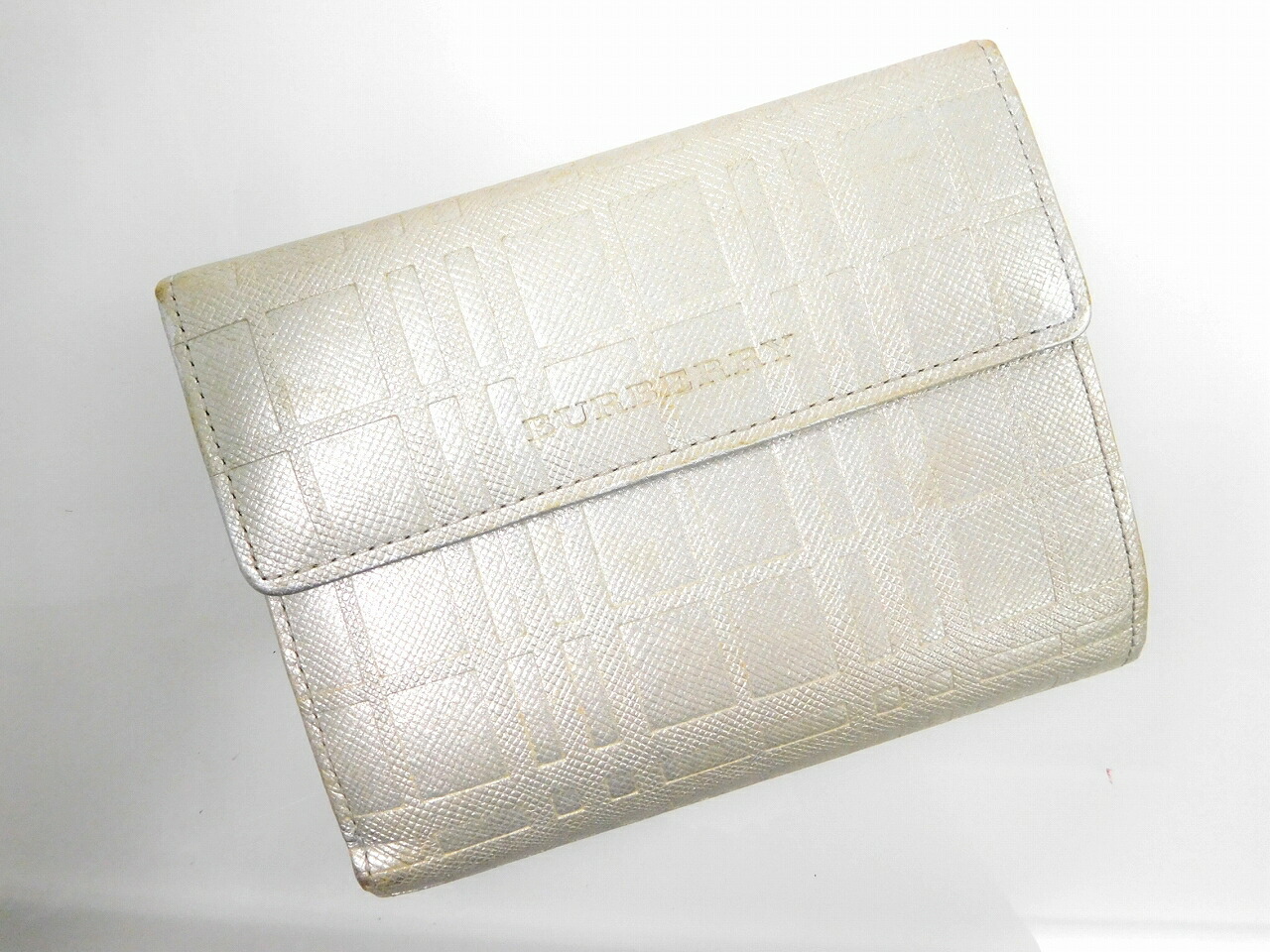 burberry wallet silver