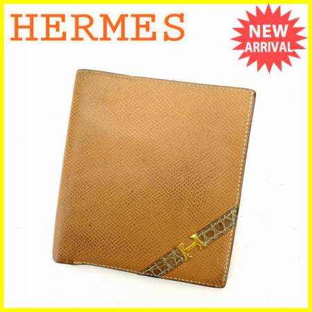 在庫処分 エルメス 送料無料 グッチ 財布 ミュウミュウ Hermes 二つ折り札入れ 財布 レディース Hマーク ベージュ ゴールド 男女兼用 対応 レザー 人気 A1191 ブランドデポ 送料無料 ブランド バック 財布 プレゼント ギフト