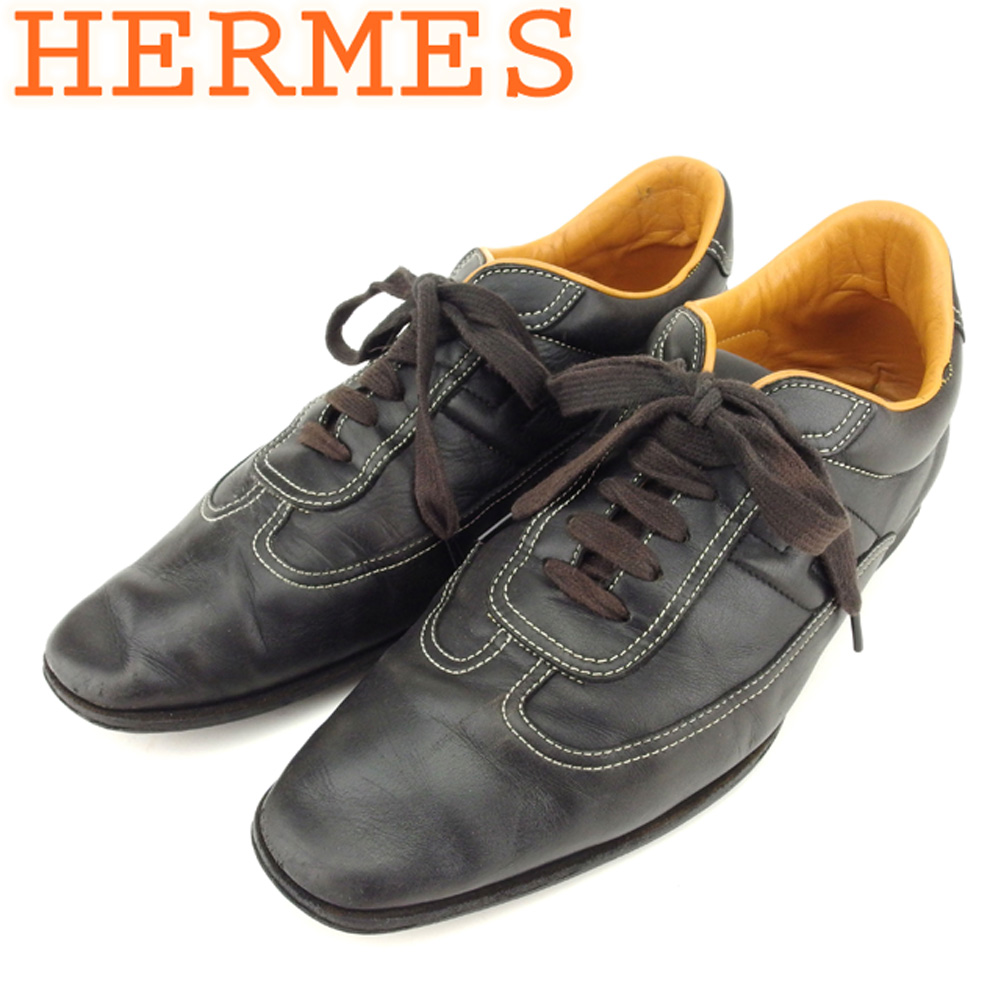 hermes black shoes