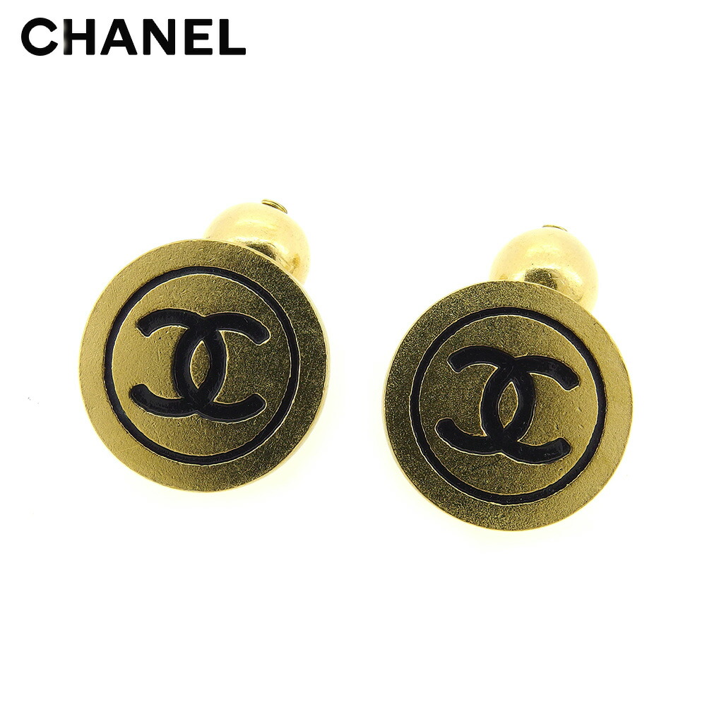 お得セット ゴールド ココマーク カフス シャネル 中古 ブラック T8794 シャネル Chanel ゴールド素材 T8794 Quintalafrancisca Com