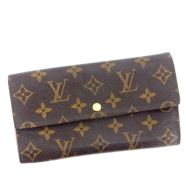 送料無料 Louis ブランド 財布 Vuitton ルイヴィトン 財布 メンズ 長財布 二つ折り メンズ可 ファスナー ブラウン ポシェットポルトモネクレディ ルイヴィトン モノグラム モノグラムキャンバス E464 ブランドデポ 送料無料 ブランド バック 財布 プレゼント