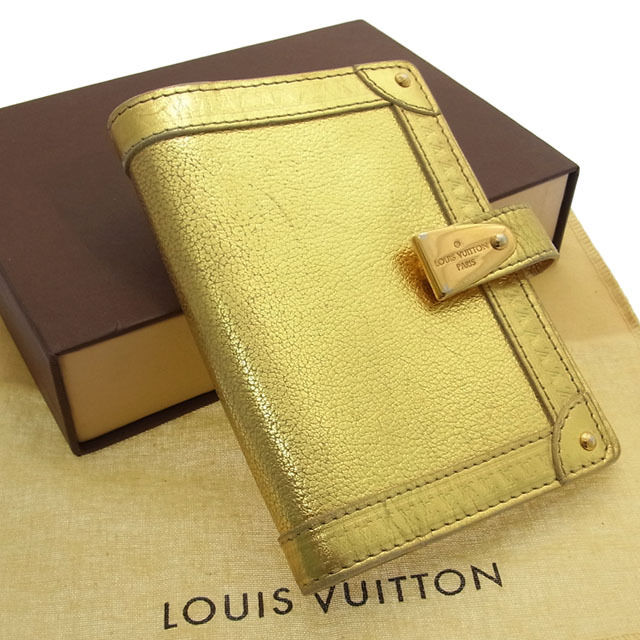 ルイヴィトン 手帳カバー 1点物 F396 Louis R21048 Vuitton アジェンダ オシャレ オール ゴールド スハリ パルト