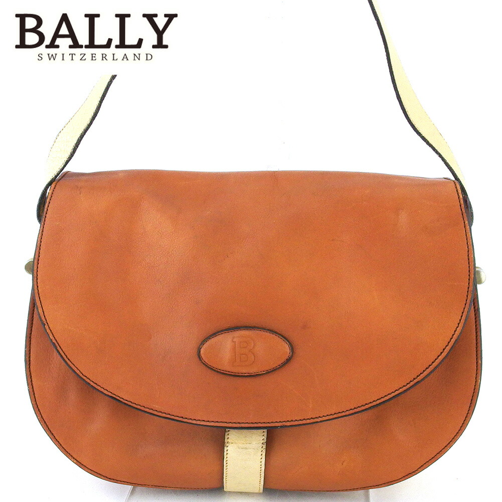 バッグ Bally バッグ Bマーク バリー D27バッグ 小物 ブランド雑貨 人気 中古 Bally ベージュ レザー レディース 斜めがけショルダー バリー ブラウン ショルダーバッグ D27 ブランドデポ バリー メンズ