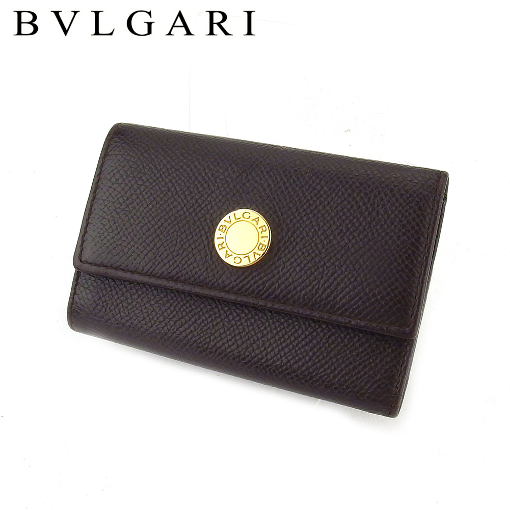 楽天市場 中古 ブルガリ キーケース 6連キーケース レディース メンズ ロゴボタン ブラウン ゴールド レザー Bvlgari ブルガリ T ブランドデポ