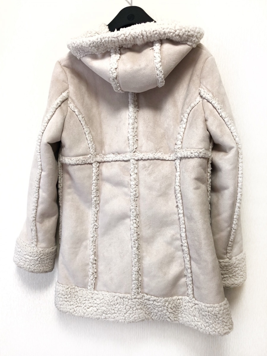 セール特価 Apuweiser Riche アプワイザーリッシェ ダッフルコート サイズ2 M レディース アイボリー ダークブラウン 冬物 フェイクムートン Cartridge Europe Tilburg Com