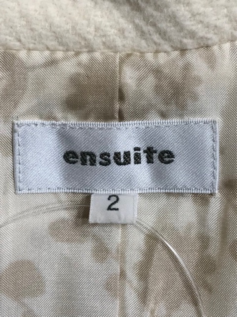 期間限定特価 Ensuite エンスウィート コート サイズ2 M レディース アイボリー 冬物 Sleepculture Com