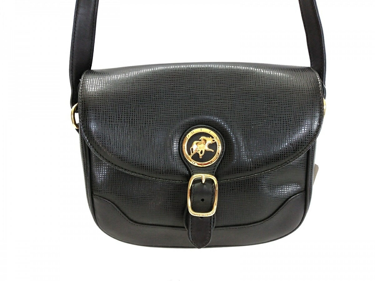 黒 ショルダーバッグ Dfs Hunting バッグ 1018 中古 黒 ブランディア 店 Hunting World ハンティングワールド レザー