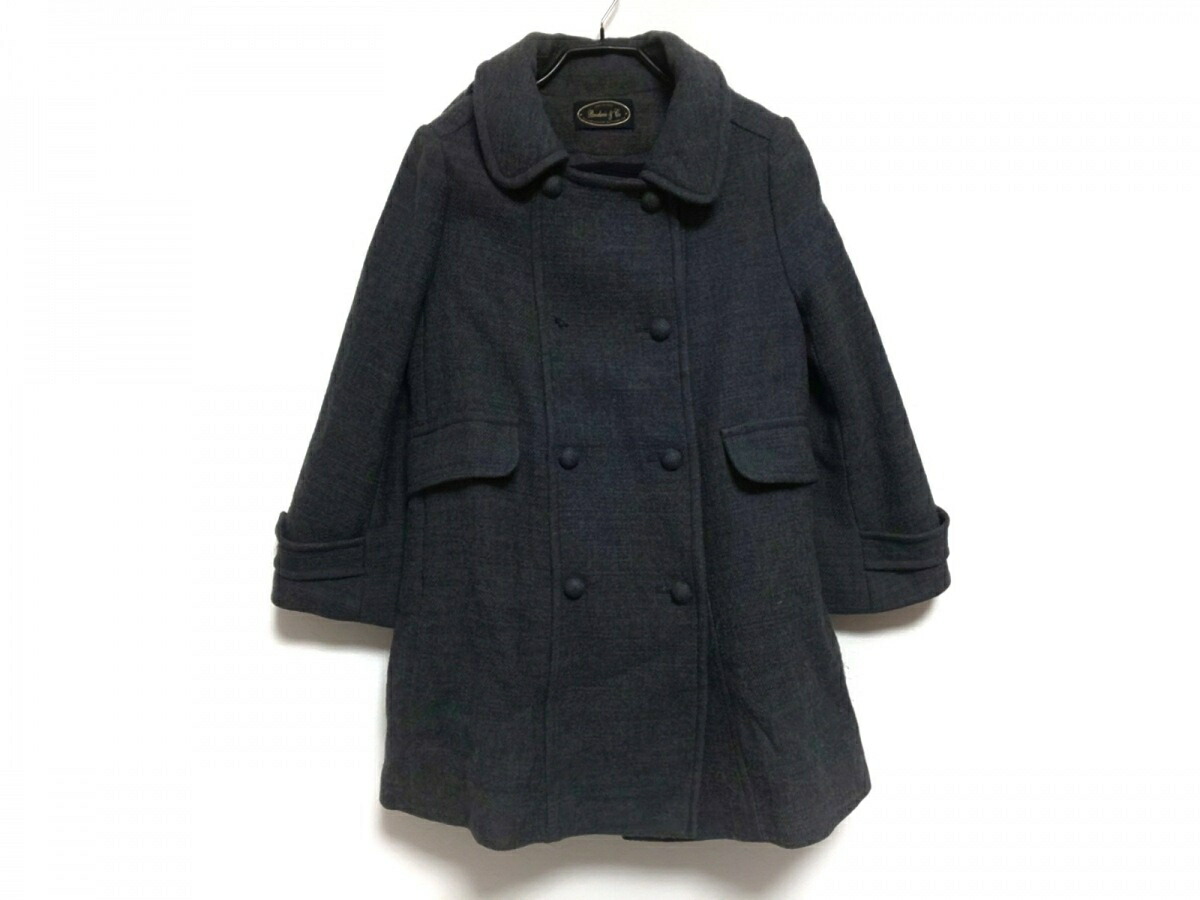 Nano Universe ナノユニバース コート サイズ38 M レディース ダークグレー 長袖 冬 日本産