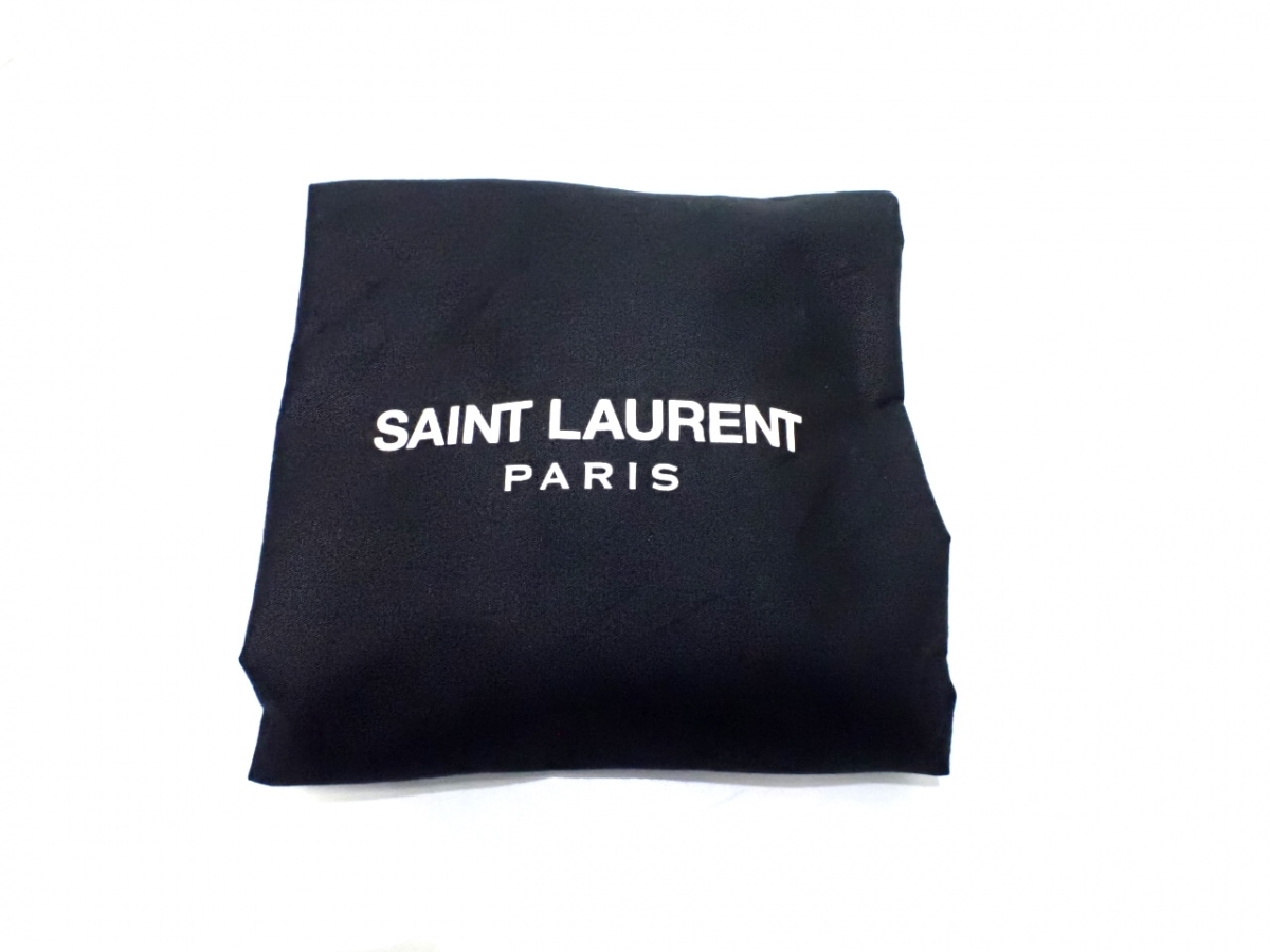 中古 Saint Laurent Paris サンローランパリ リュックサック ワッペン キャンバス レザー 黒 型番 Butlerchimneys Com