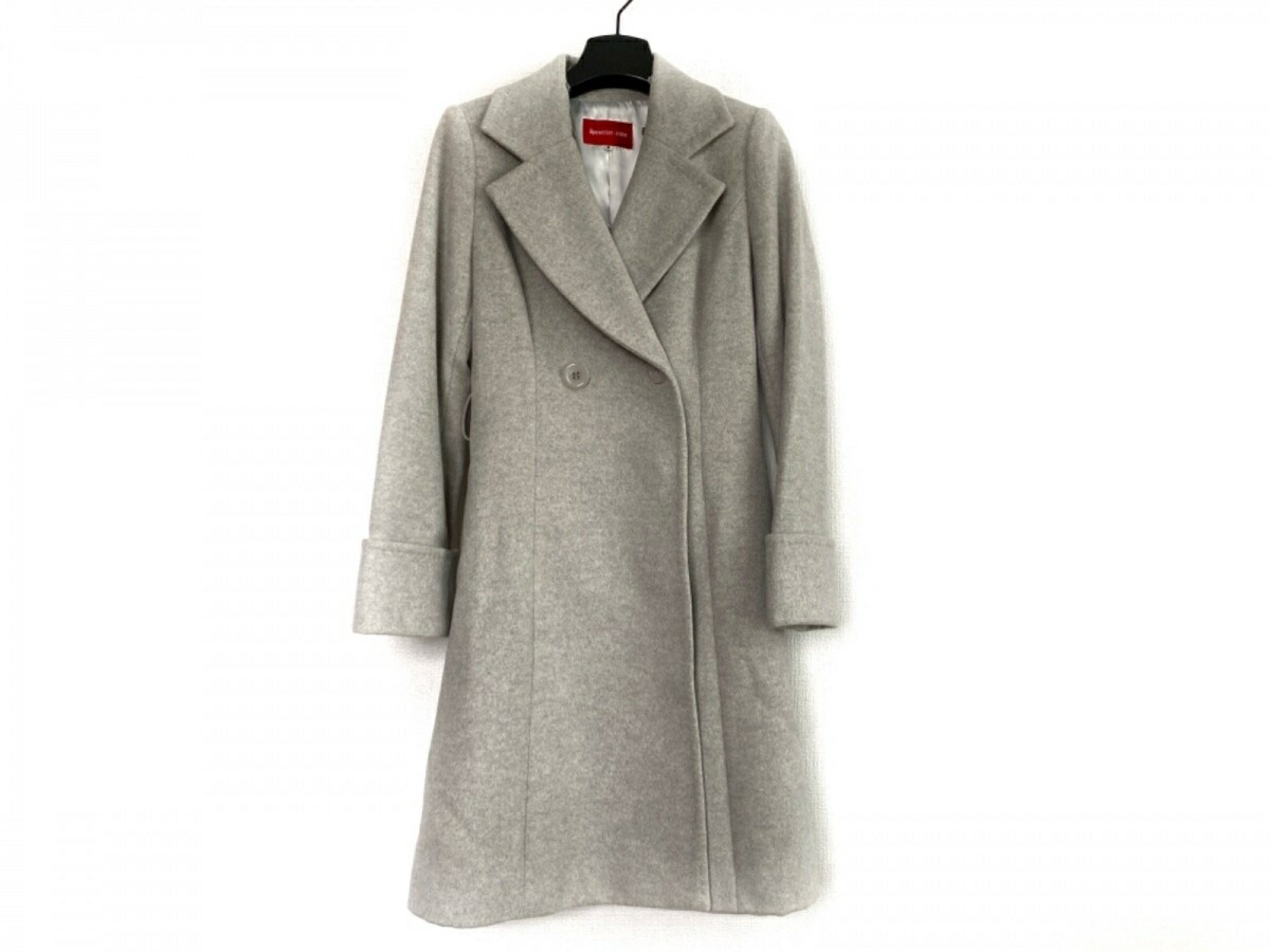 Apuweiser Riche アプワイザーリッシェ コート サイズ2 M レディース ライトグレー 長袖 冬 77 Off