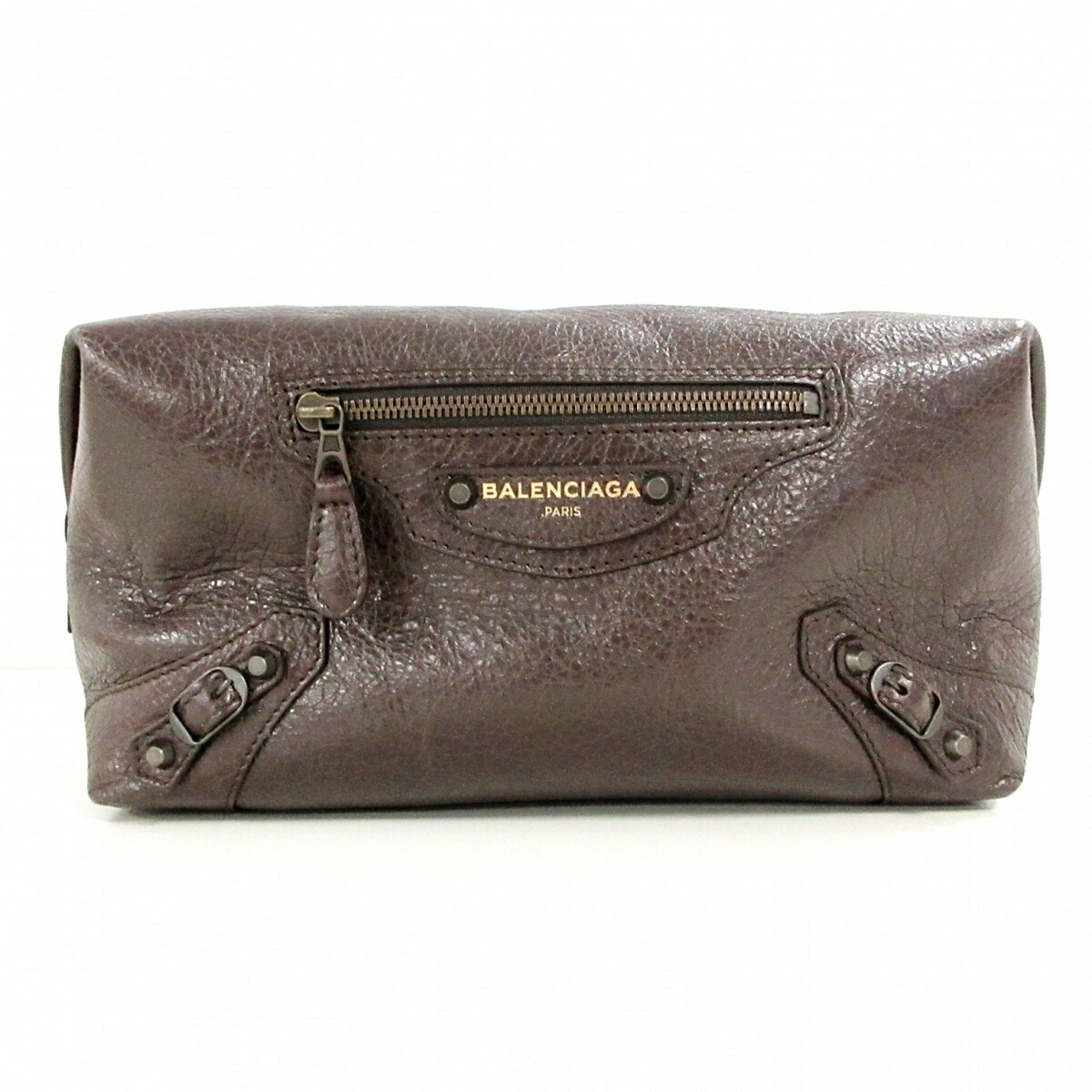 人気ブランド 中古 Balenciaga バレンシアガ クラッチバッグ メンズ レザー ブラウン 型番 公式店舗 Ihmc21 Com