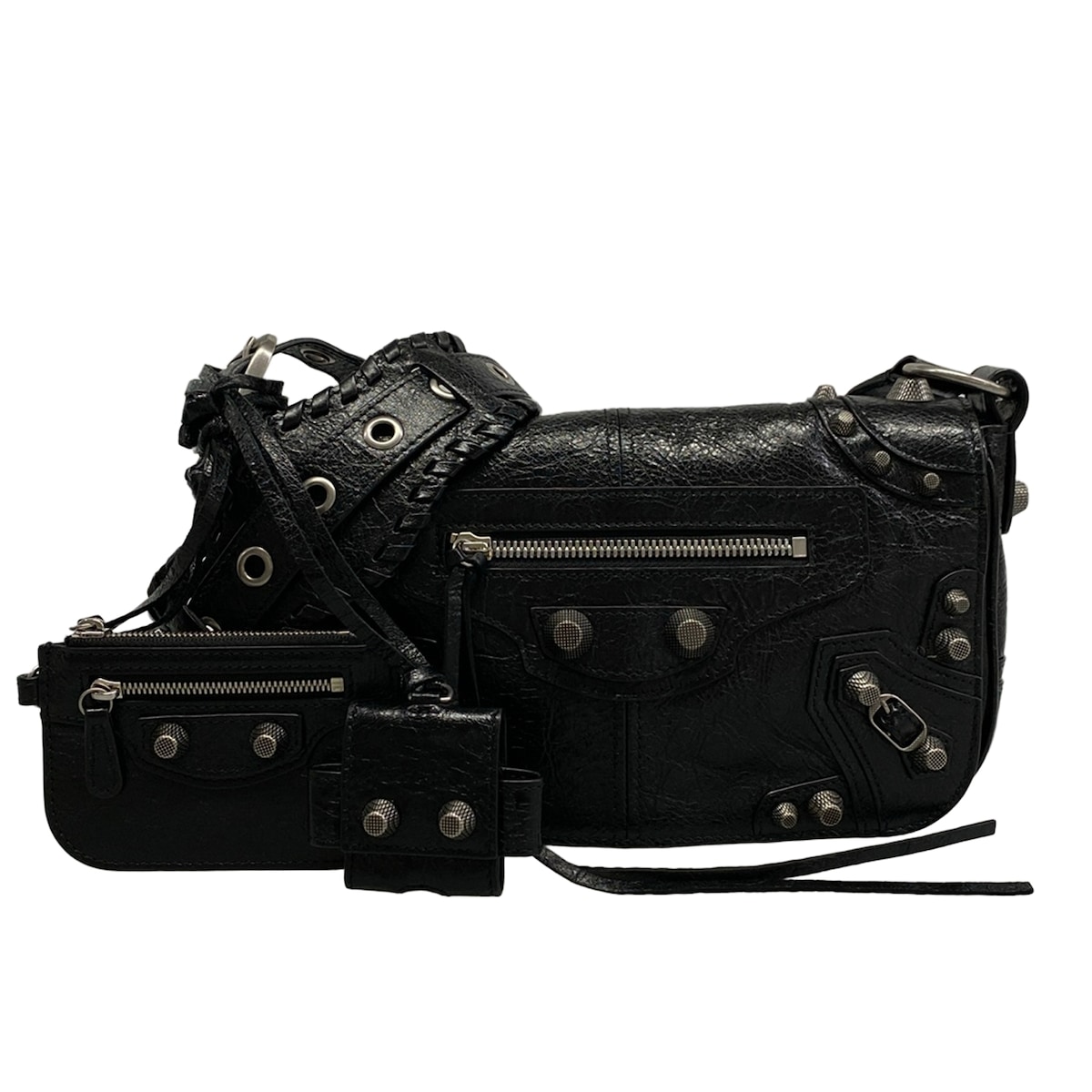 【中古】BALENCIAGA(バレンシアガ) ルカゴールXS ショルダーバッグ 黒 レザー｜ブランディア　店