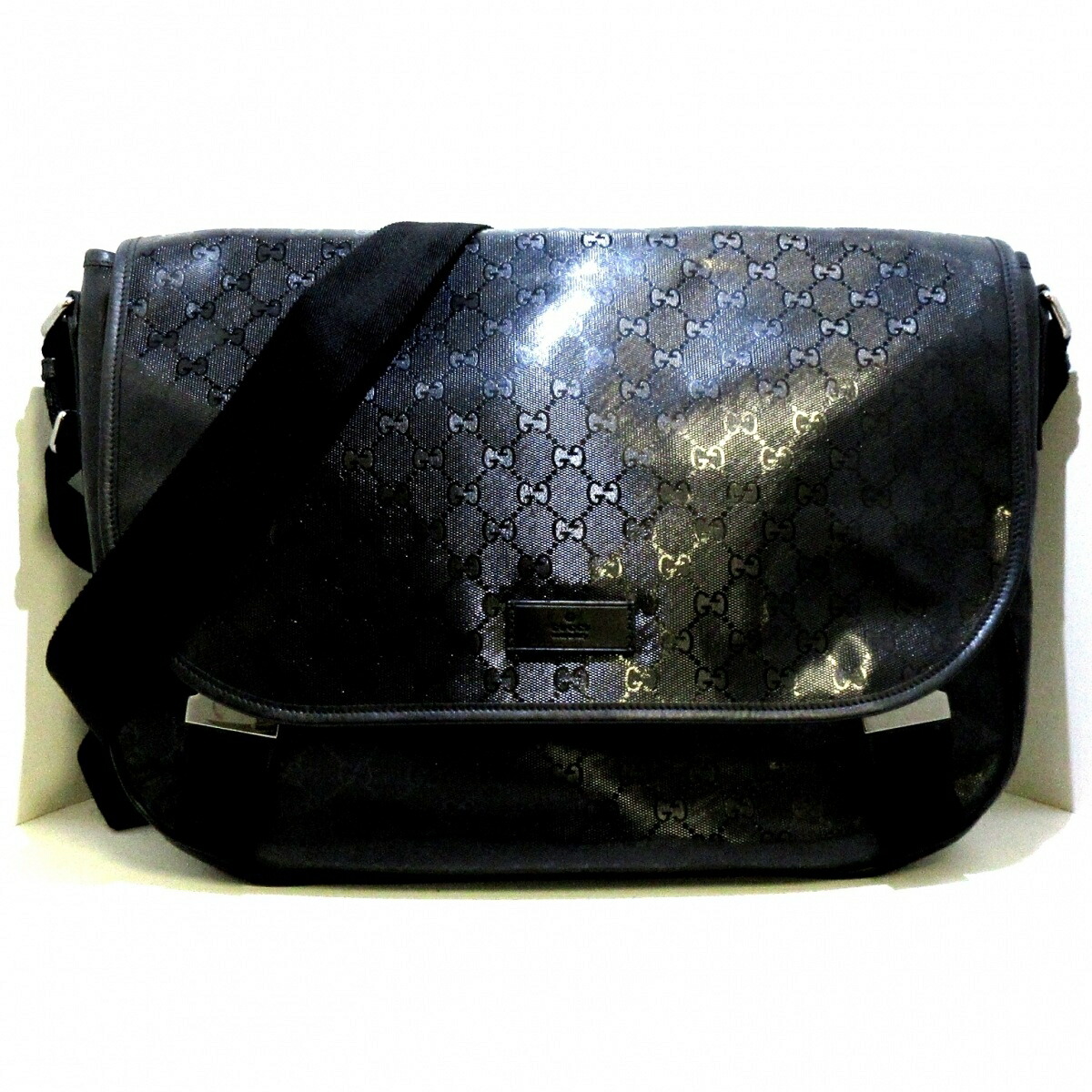 GUCCI(グッチ) ショルダーバッグ美品 インプリメ 201725 黒 PVC ...