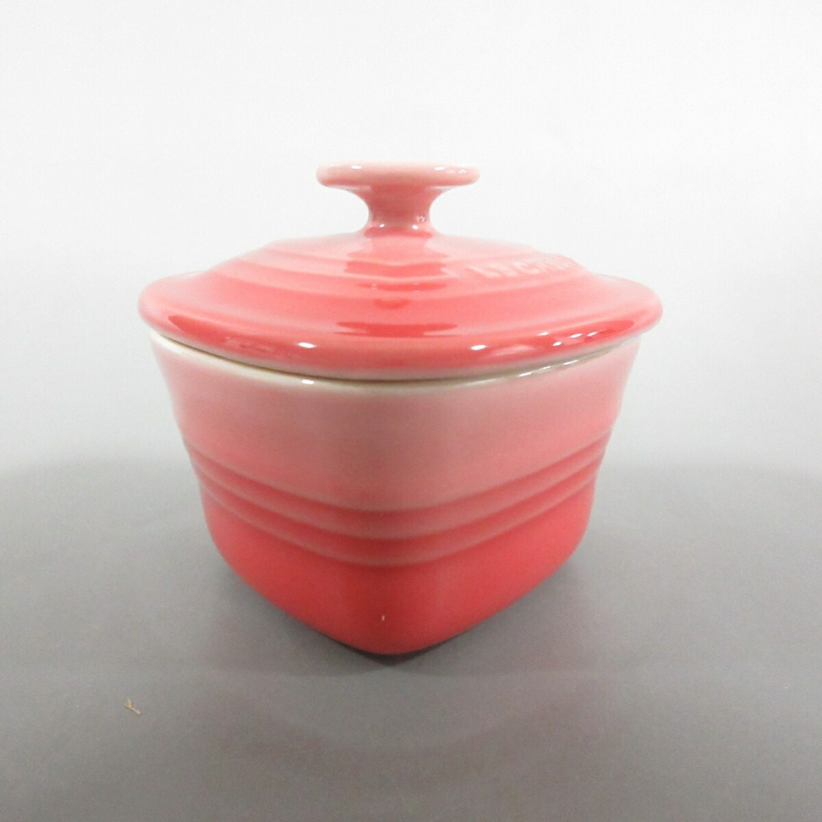 中古 Le Creuset ルクルーゼ 食器 ラムカン ハート ピンク ライトピンク 陶器 Redefiningrefuge Org