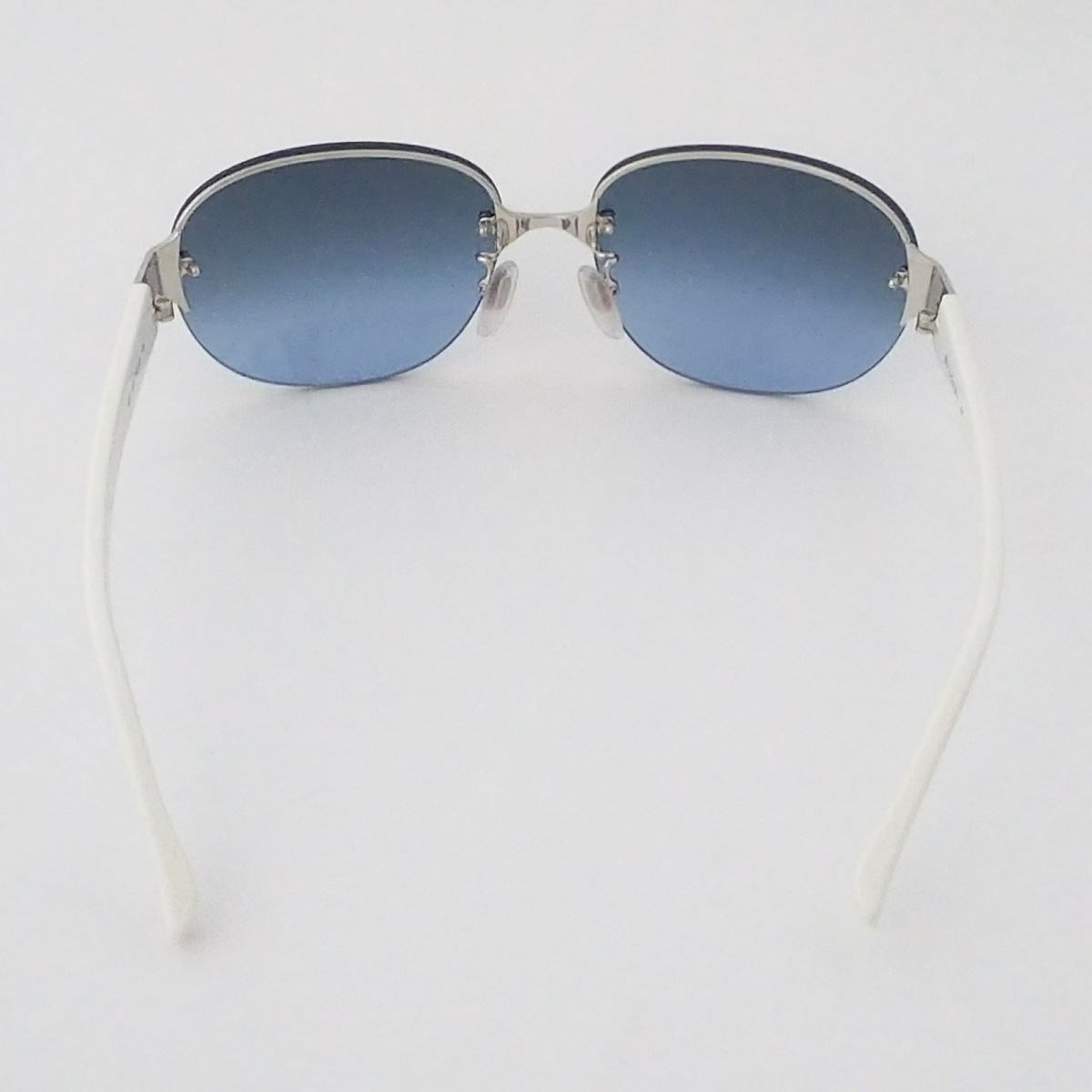 中古 Bvlgari ブルガリ サングラス ネイビー シルバー アイボリー プラスチック 金属素材 Rvcconst Com