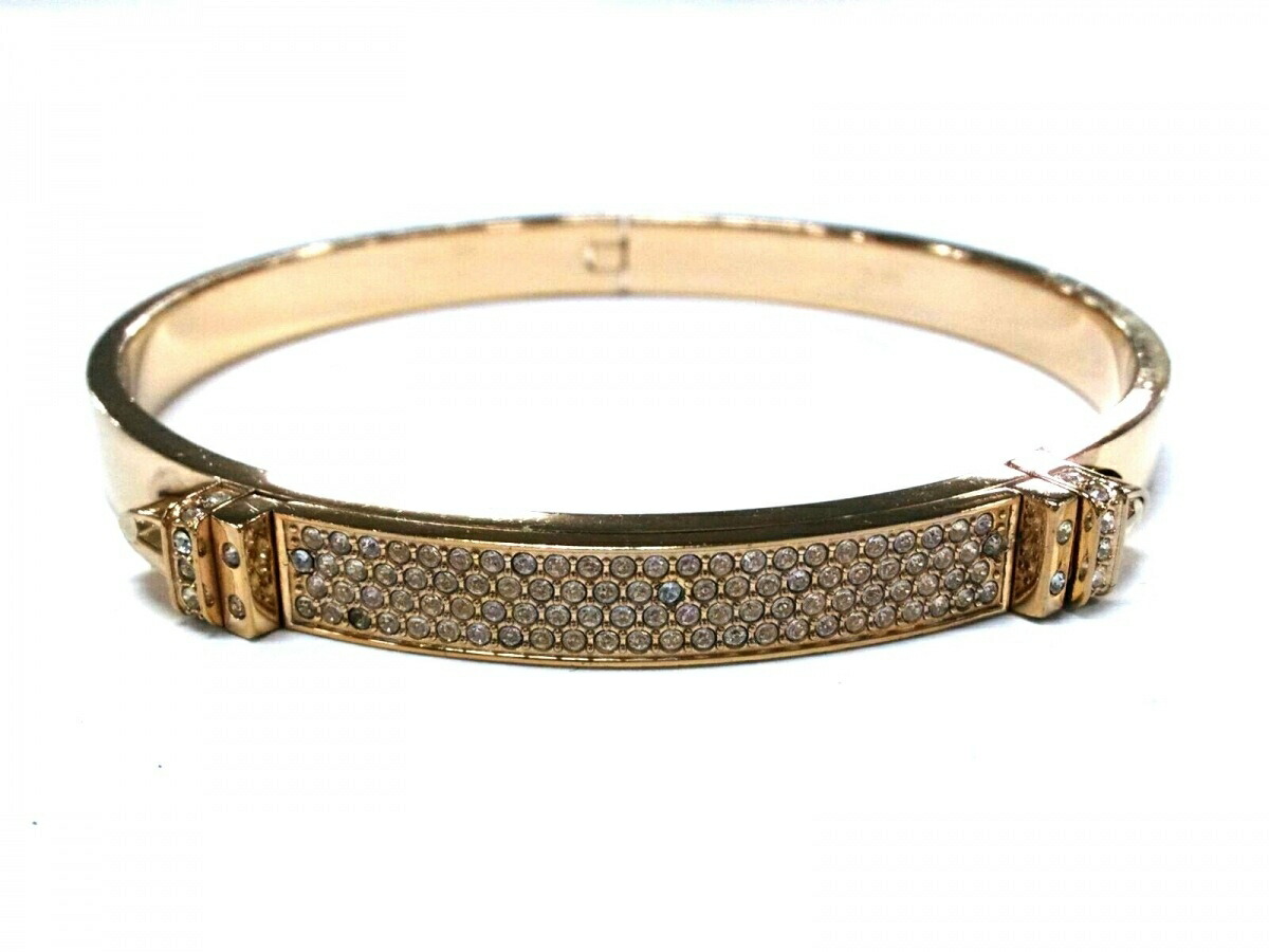 中古 Swarovski スワロフスキー バングル サイズ M ゴールド クリア 金属素材 スワロフスキークリスタル Sfeah Com