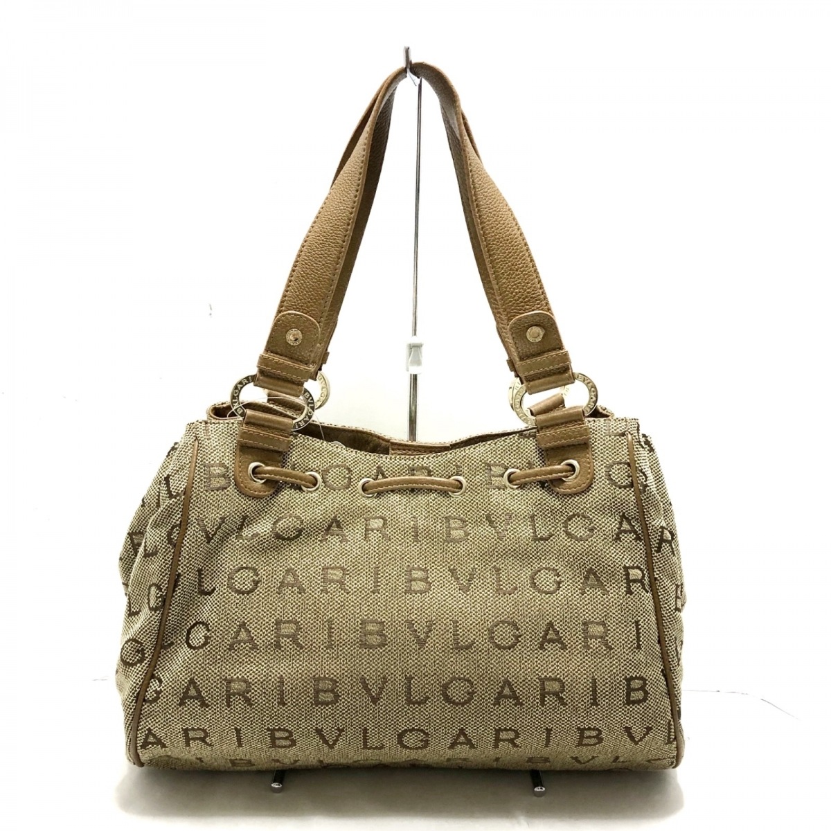 中古 Bvlgari ブルガリ ベッキー トートバッグ ベージュ 褐色 ジャ警備 なめし Arcprimarycare Co Uk