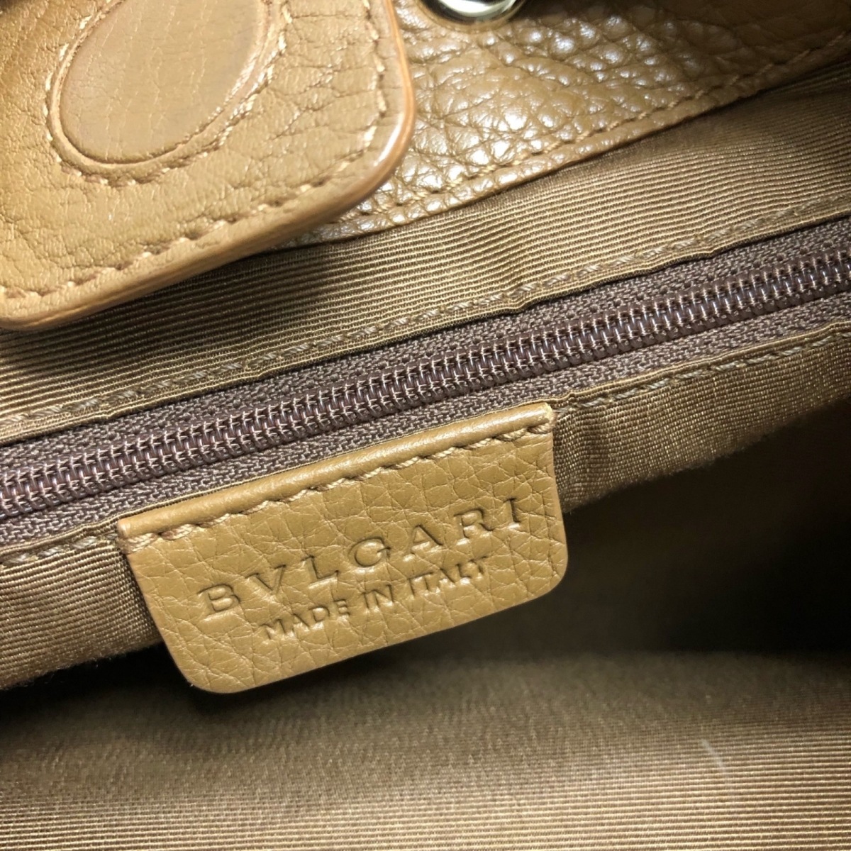 中古 Bvlgari ブルガリ ベッキー トートバッグ ベージュ 褐色 ジャ警備 なめし Arcprimarycare Co Uk