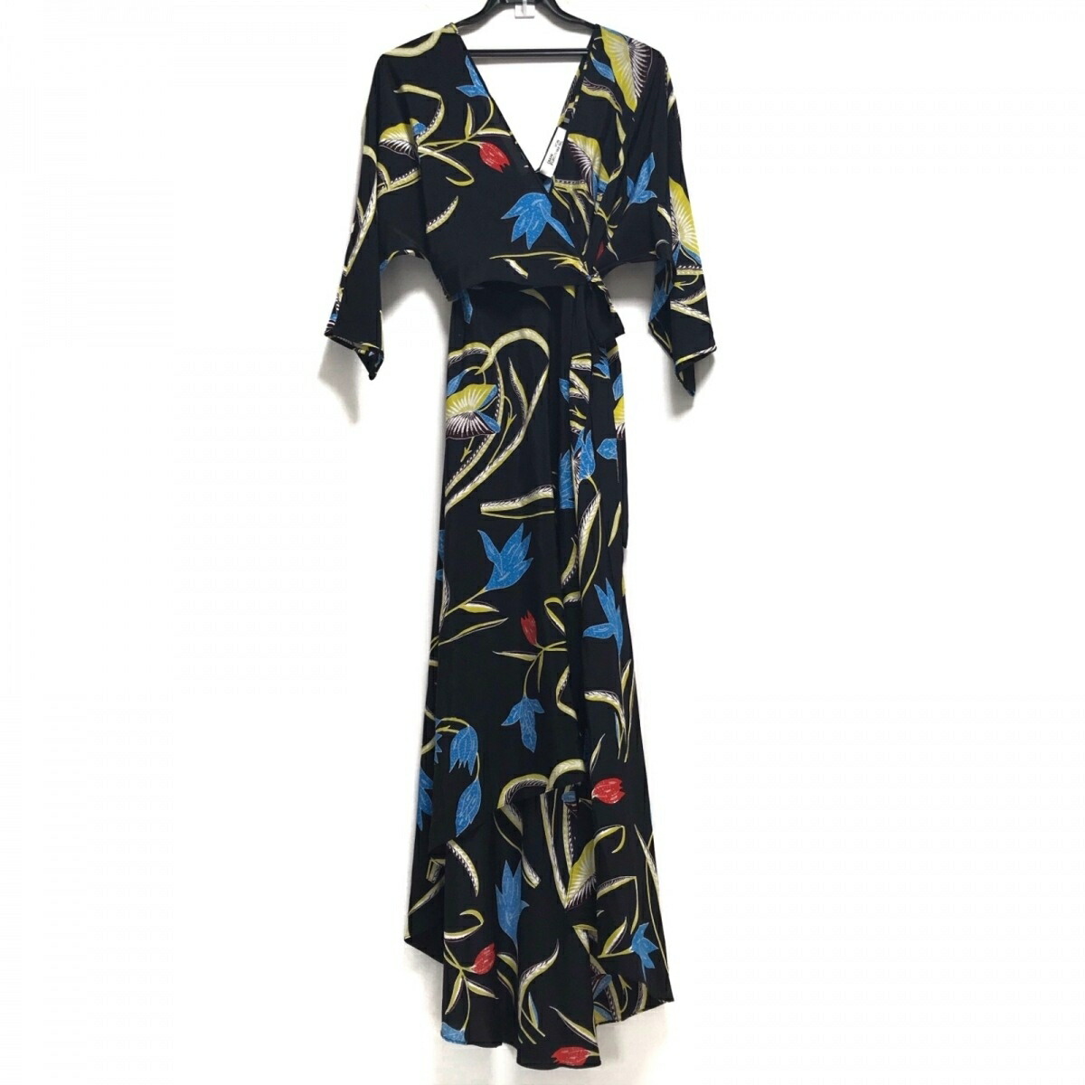 レディースファッション ワンピース Von Diane Furstenberg Dvf ダイアン フォン ファステンバーグ 黒 マルチ 中古 レディース美品 サイズs ワンピース 今季ブランド
