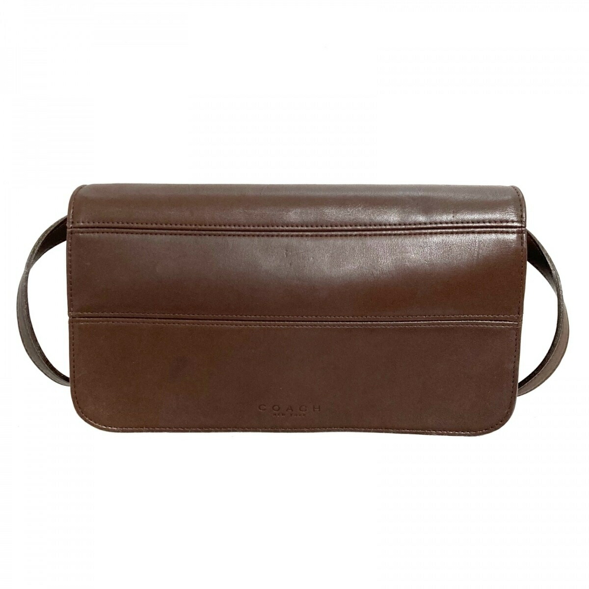 中古 Coach コーチ ショルダーバッグ ダークブラウン レザー Novix Com