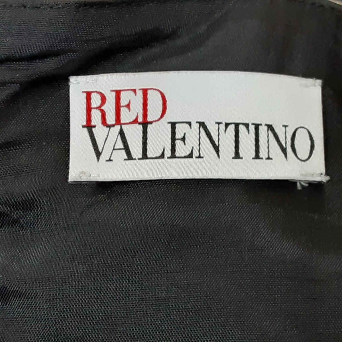 中古 Red Valentino レッドバレンチノ ワンピース キャミワンピ ひざ丈 黒 白 ダークブラウン Rvcconst Com