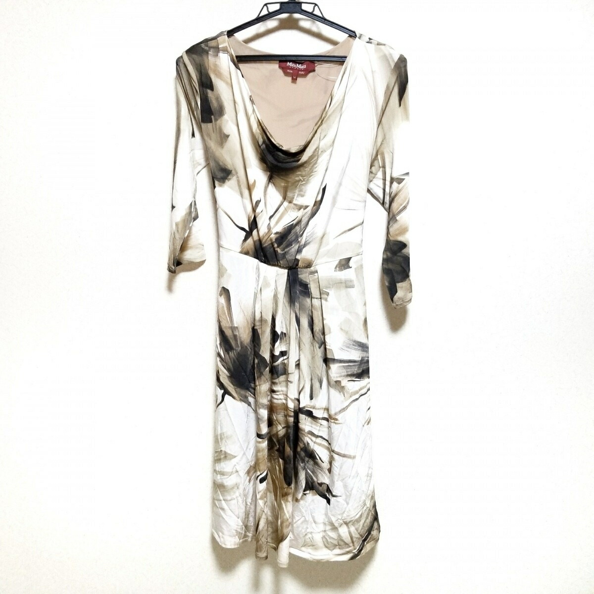 中古 Max Mara Studio マックスマーラスタジオ ワンピース アイボリー ダークブラウン 黒 Agoranotizia It