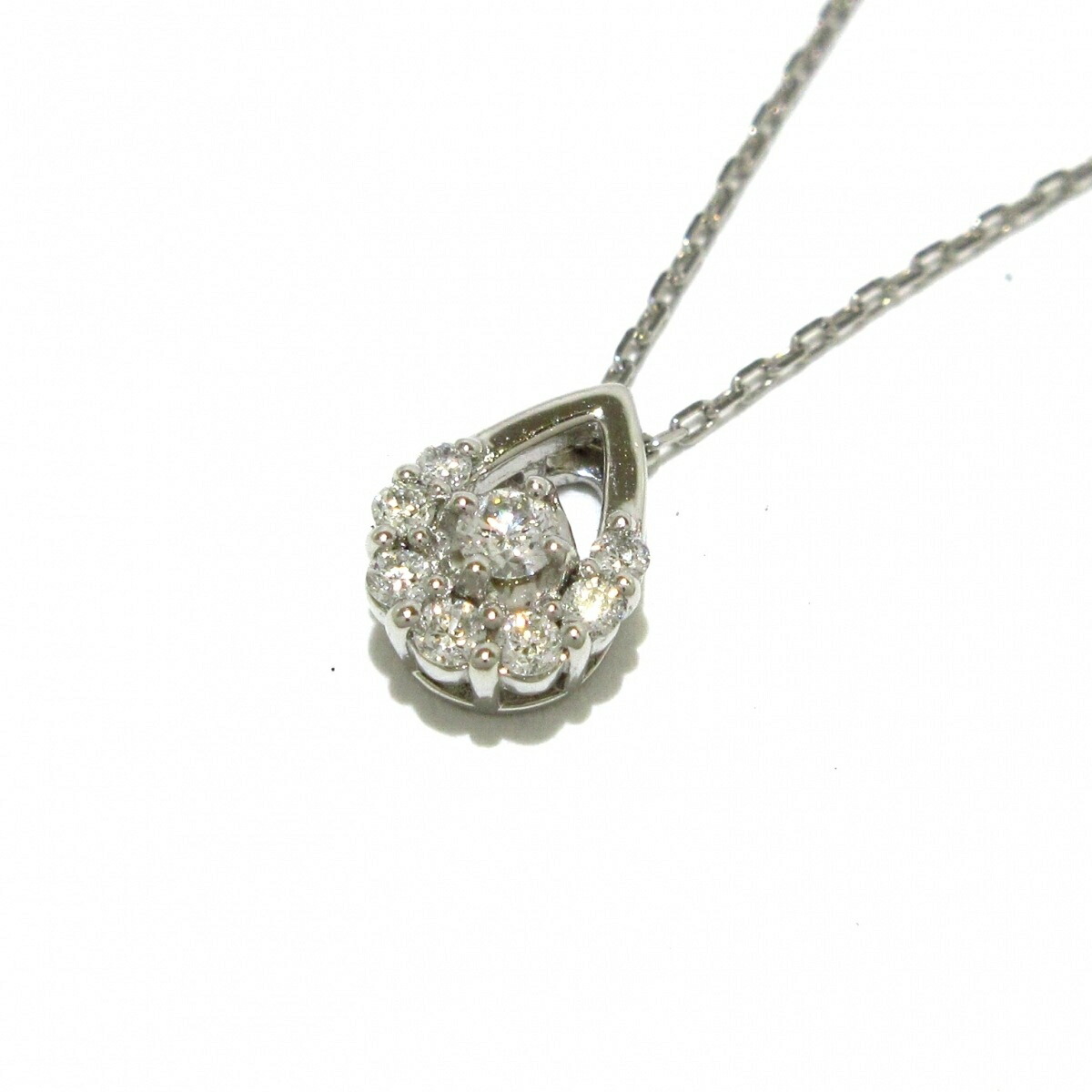 中古 Vendome ヴァンドーミトリ御霊屋 ネックレス 8pダイヤグラム Pt950 Pt850 ダイアモンド Klubwino Pl