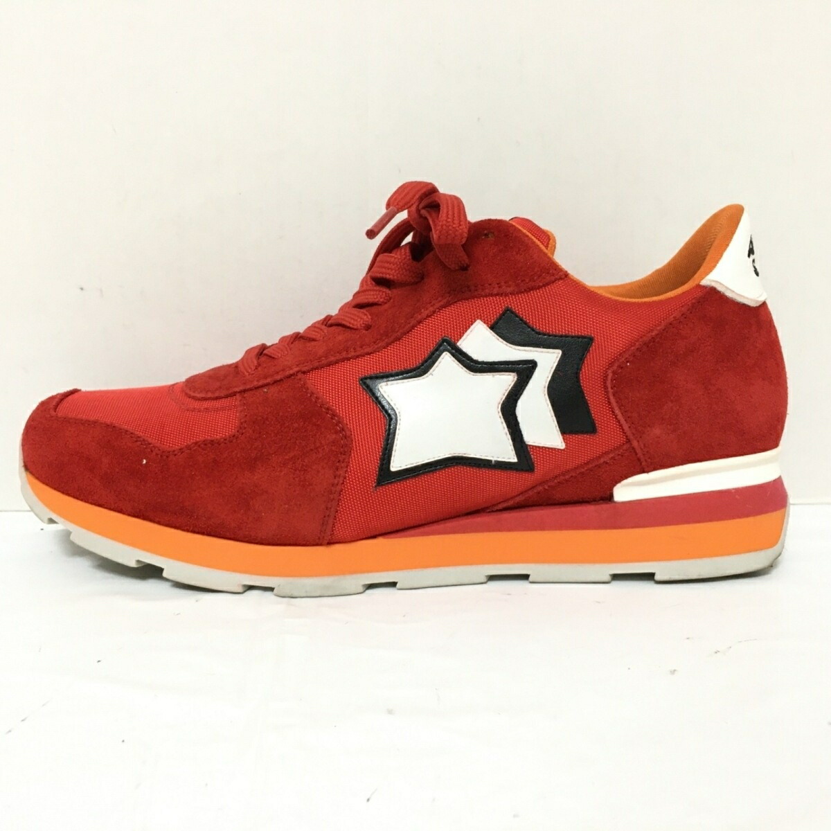 中古 Atlantic Stars アトランティックスターズ スニーカー レッド 白 黒 ナイロン スエード 合皮 Arganita Tn 中古 Atlantic Stars アトランティックスターズ スニーカー レッド 白 黒 ナイロン スエード 合皮 Arganita Tn