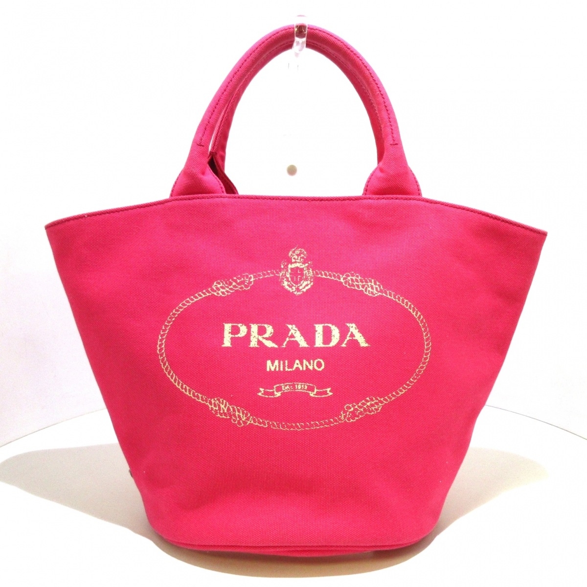 中古 Prada プラダ Canapa トートバッグ ペオニア ピンク キャンバス Andapt Com