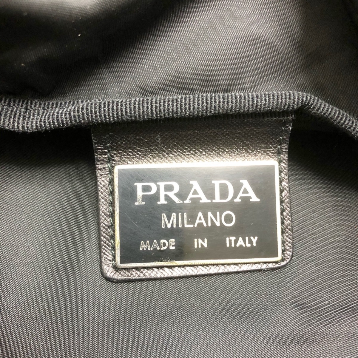 中古 Prada プラダ ボストンバッグ 本体ロックなし 黒 ナイロン レザー Butlerchimneys Com