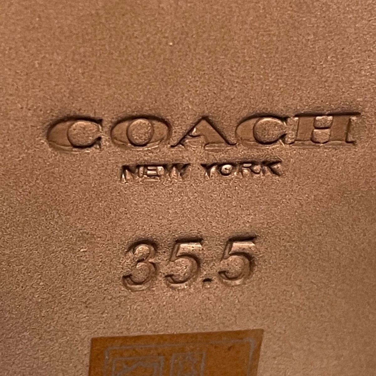 COACH(コーチ) サンダル 白×ブラウン レザー レディース靴
