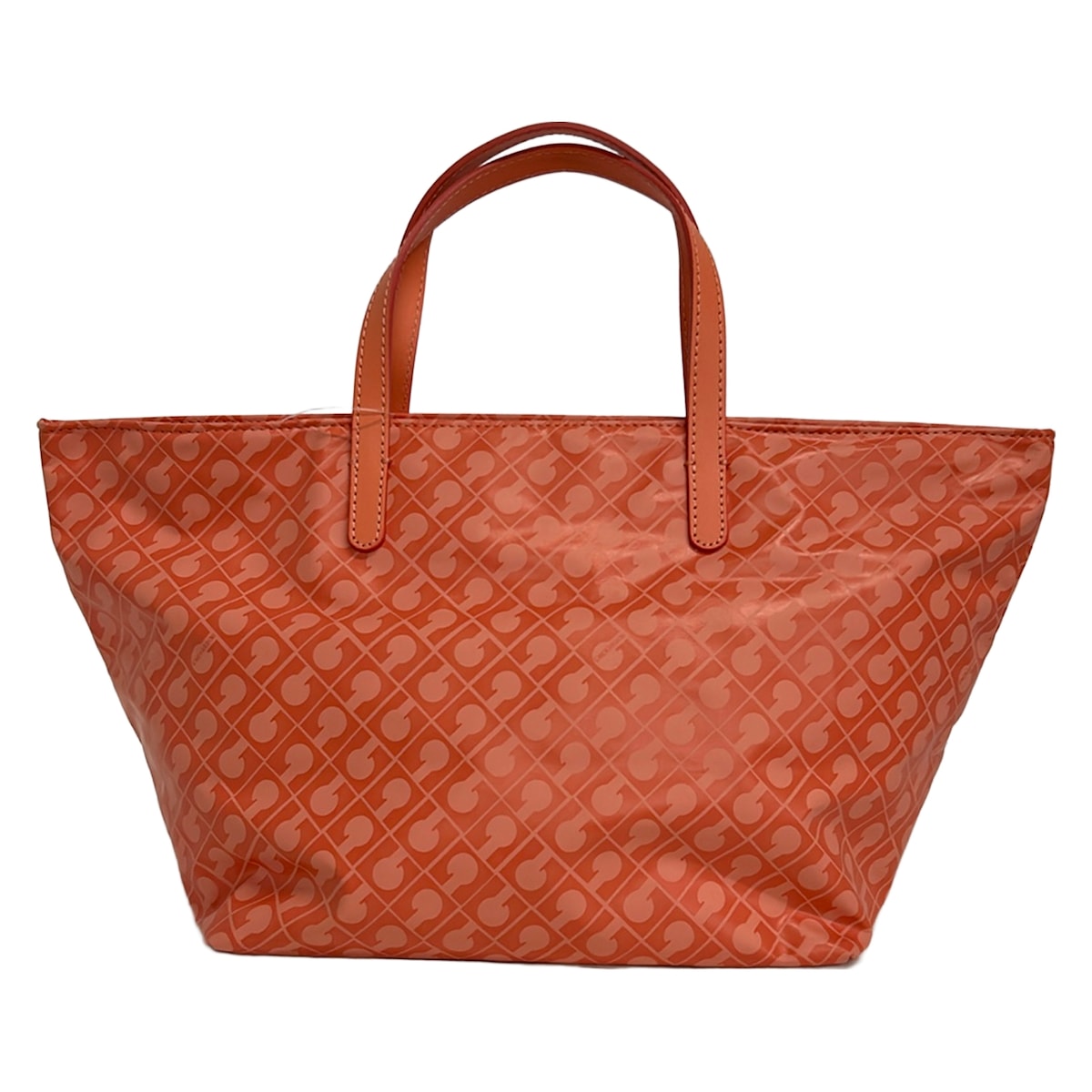 【新着】【中古】GHERARDINI(ゲラルディーニ) ハンドバック オレンジ色 なめし革