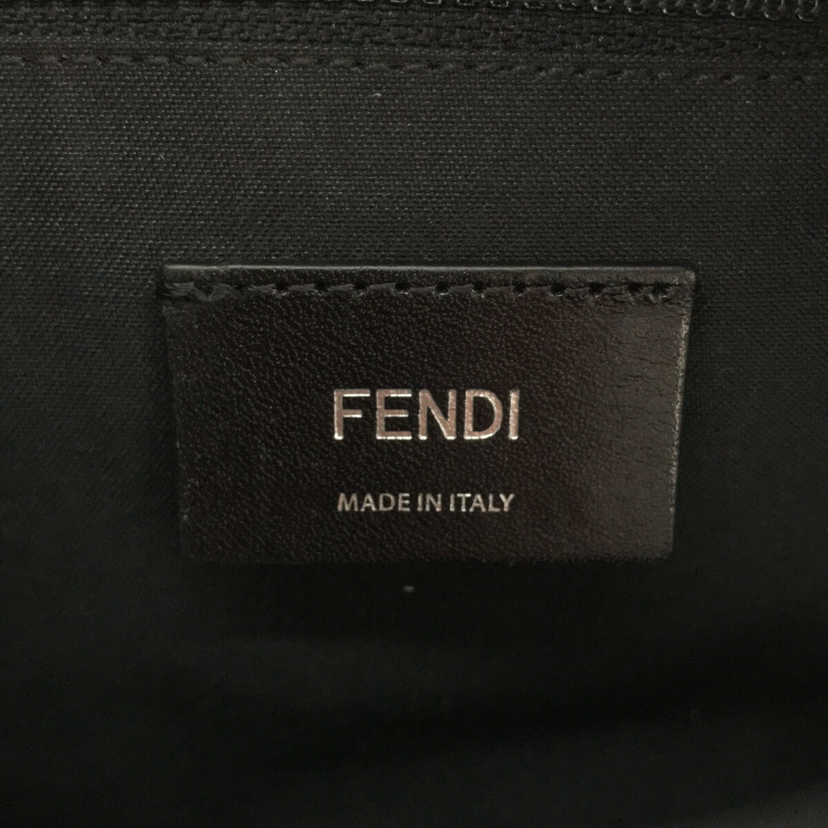 FENDI(フェンディ) モンスター ミニ 黒×白×マルチ ナイロン×レザー