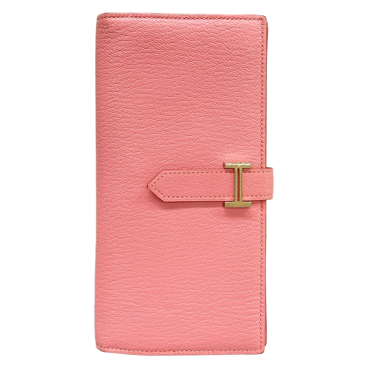 【中古】HERMES(エルメス) ベアンスフレ 長財布 新型金具/シルバー金具 ローズサクラ|ブランディア 店