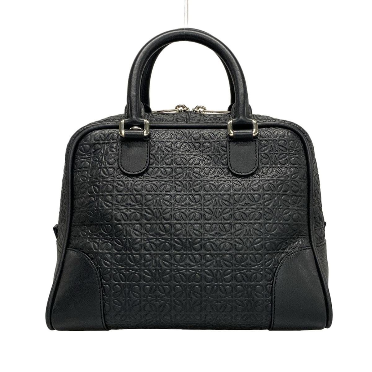 【新着】【中古】LOEWE(ロエベ) アナグラム/リピート ハンドバッグ 黒 レザー