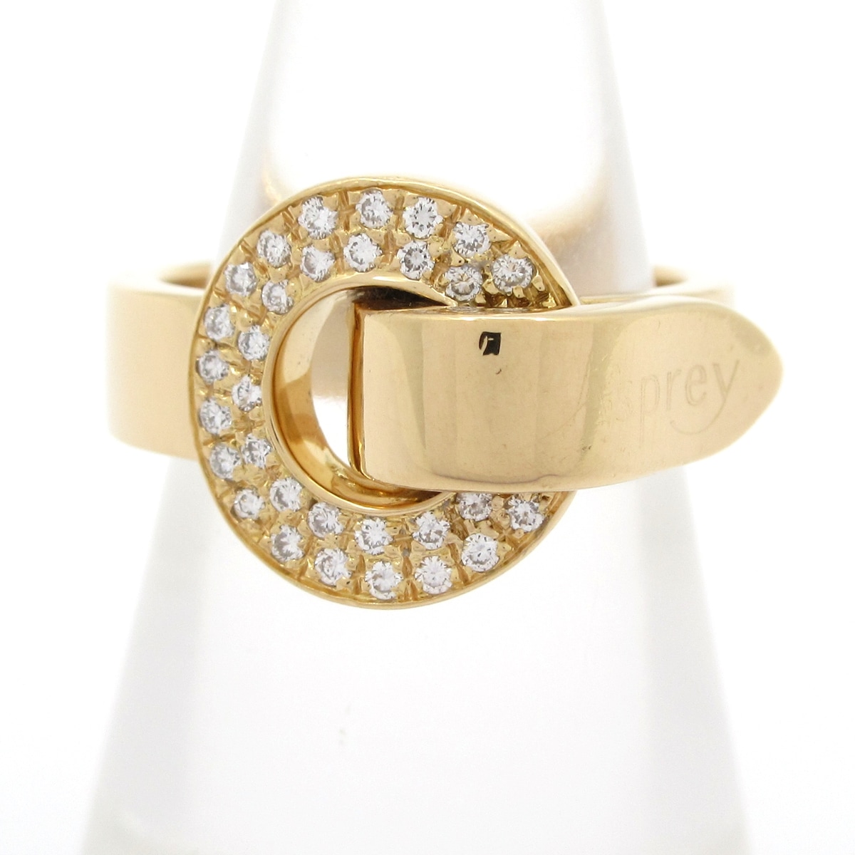 【中古】ASPREY(アスプレイ) リング K18YG×ダイヤモンド
