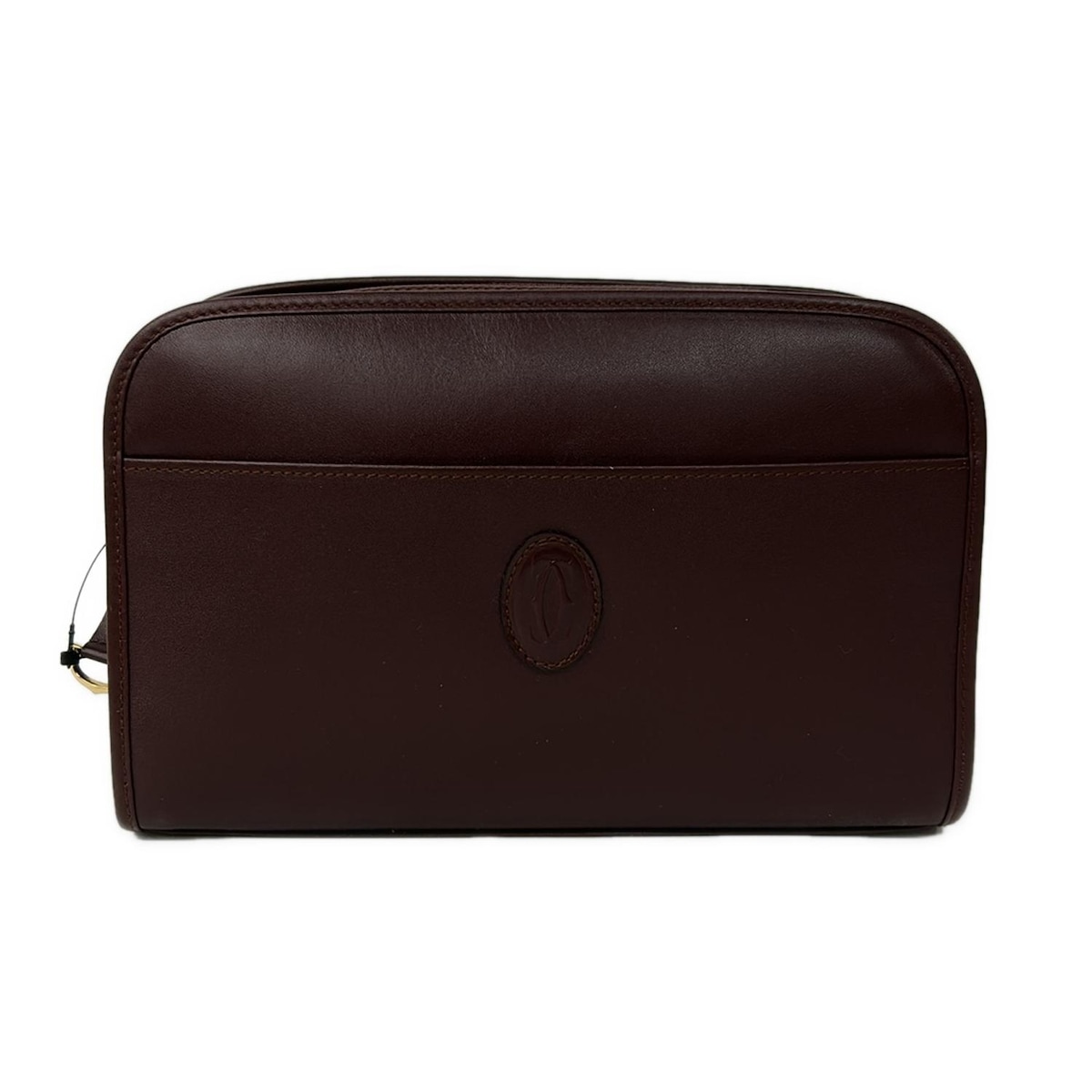 【中古】Cartier(カルティエ) マストライン クラッチバッグ ボルドー レザー