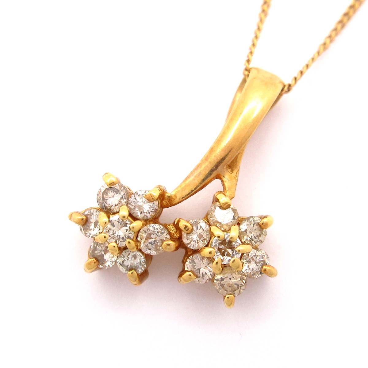 【新着】【中古】Unbranded() ネックレス 総重量:3.0g/0.50刻印 K18YG×ダイヤモンド