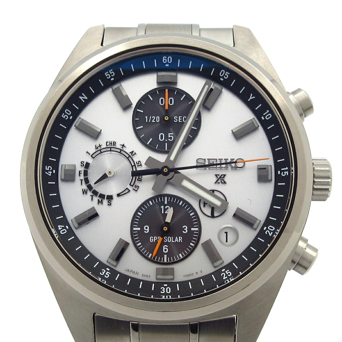 【中古】SEIKO(セイコー) PROSPEX(プロスペックス) スピードタイマー 腕時計 デュアルタイム/クロノグラフ/電波/パワーリザーブ/1972ヘリテージ シルバー