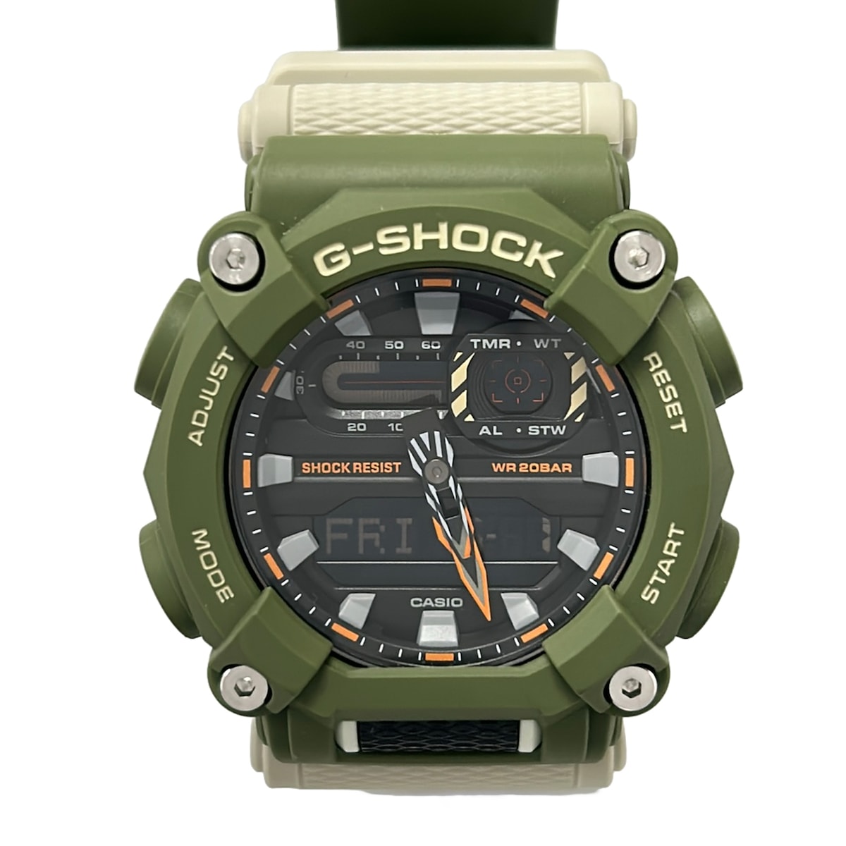 【中古】CASIO(カシオ) G-SHOCK ウォッチ うす暗い薄墨色×オレンジ色