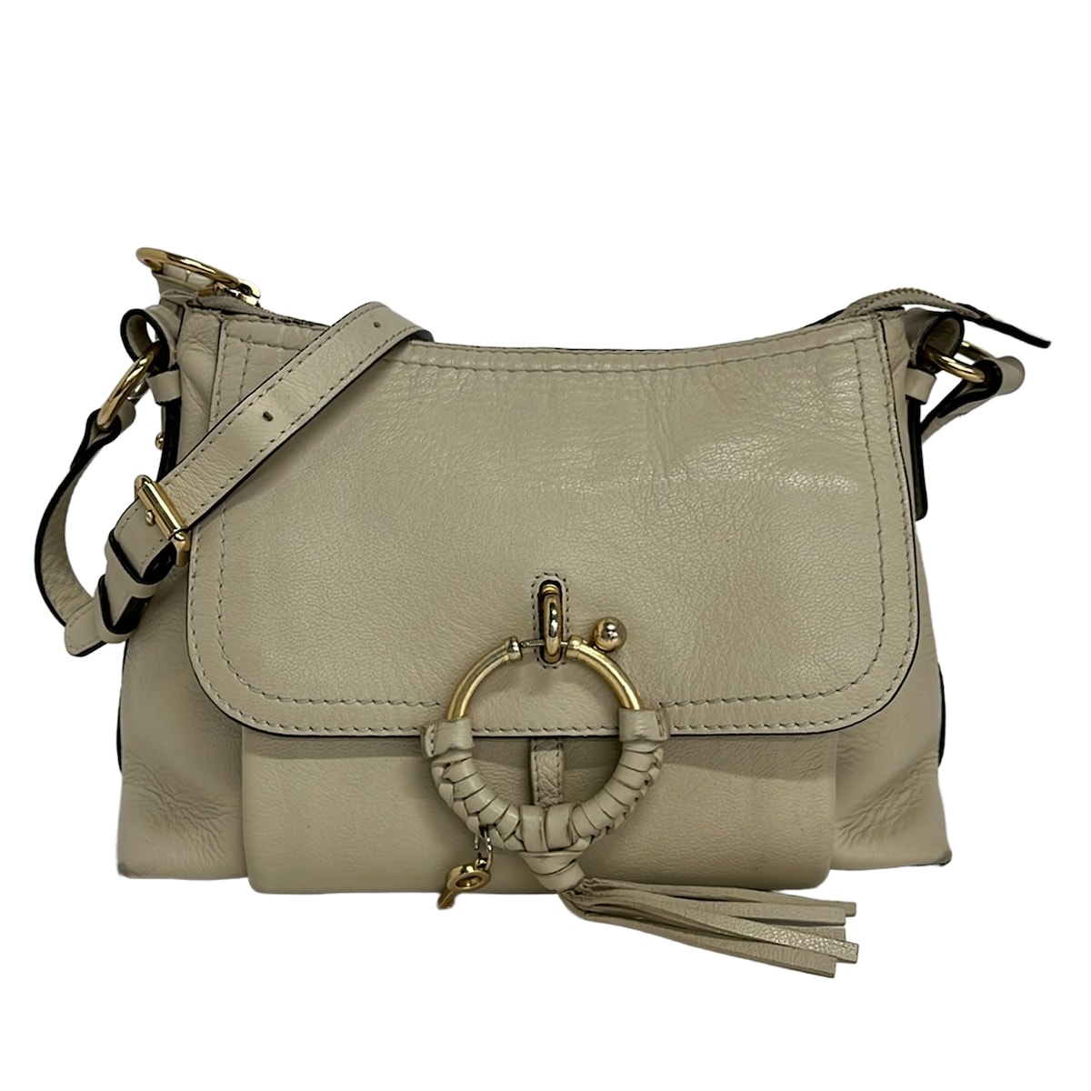 【中古】SEE BY CHLOE(シーバイクロエ) ジョアン ショルダーバッグ ベージュ なめし革
