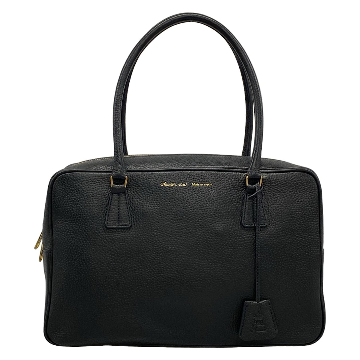 【中古】AccessoiresDeMademoiselle(ADMJ)(アクセソワ・ドゥ・マドモワゼル) ショルダーバッグ ネイビー×ゴールド レザー