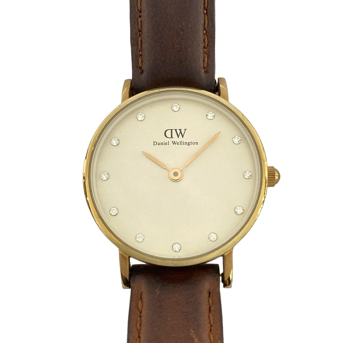 【中古】Daniel Wellington(ダニエルウェリントン) 腕時計 革ベルト シルバー