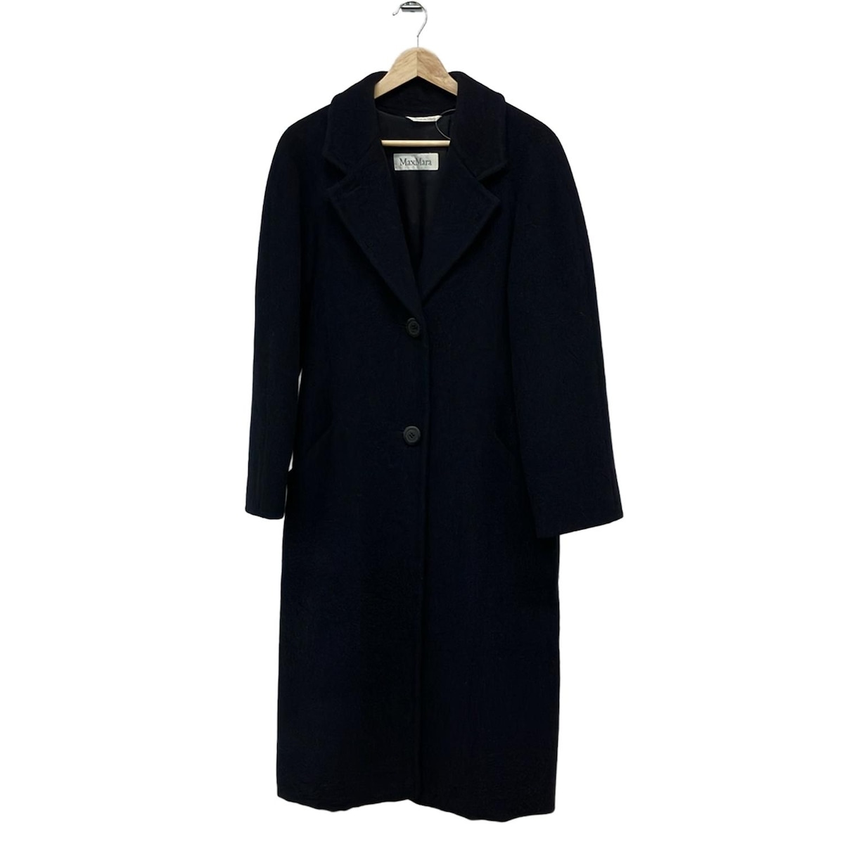 【中古】Max Mara(マックスマーラ) コート カシミヤ混/冬物 ネイビー