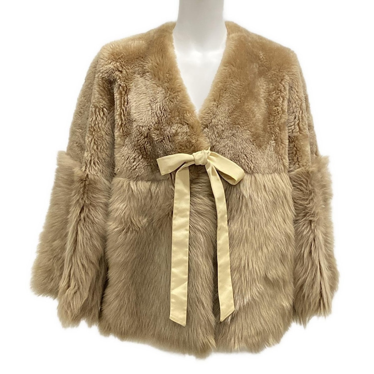 楽天市場】【中古】Drawerウールケヌキファーカフスノーカラーコート