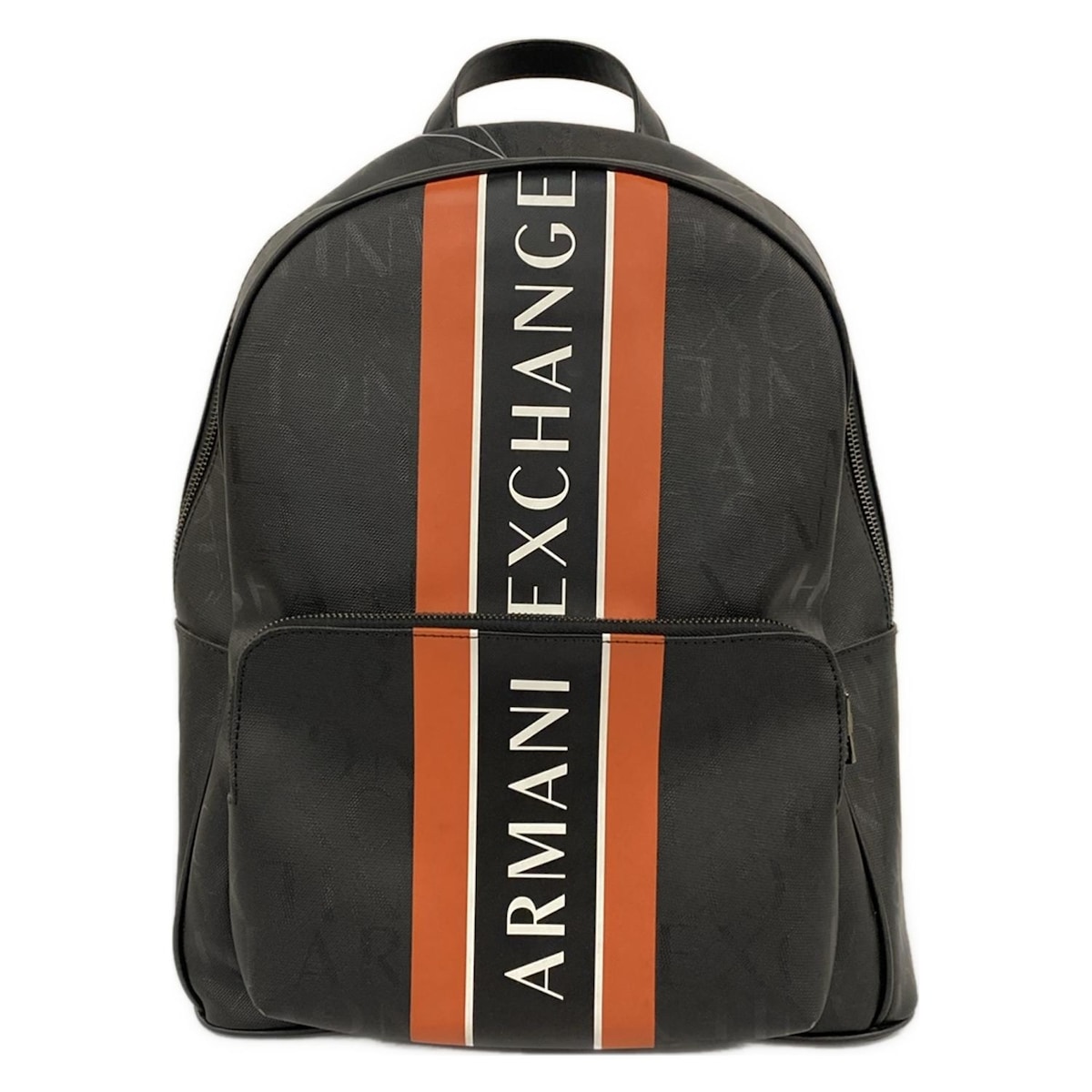 【中古】ARMANIEX(アルマーニエクスチェンジ) リュックサック 黒×オレンジ×白