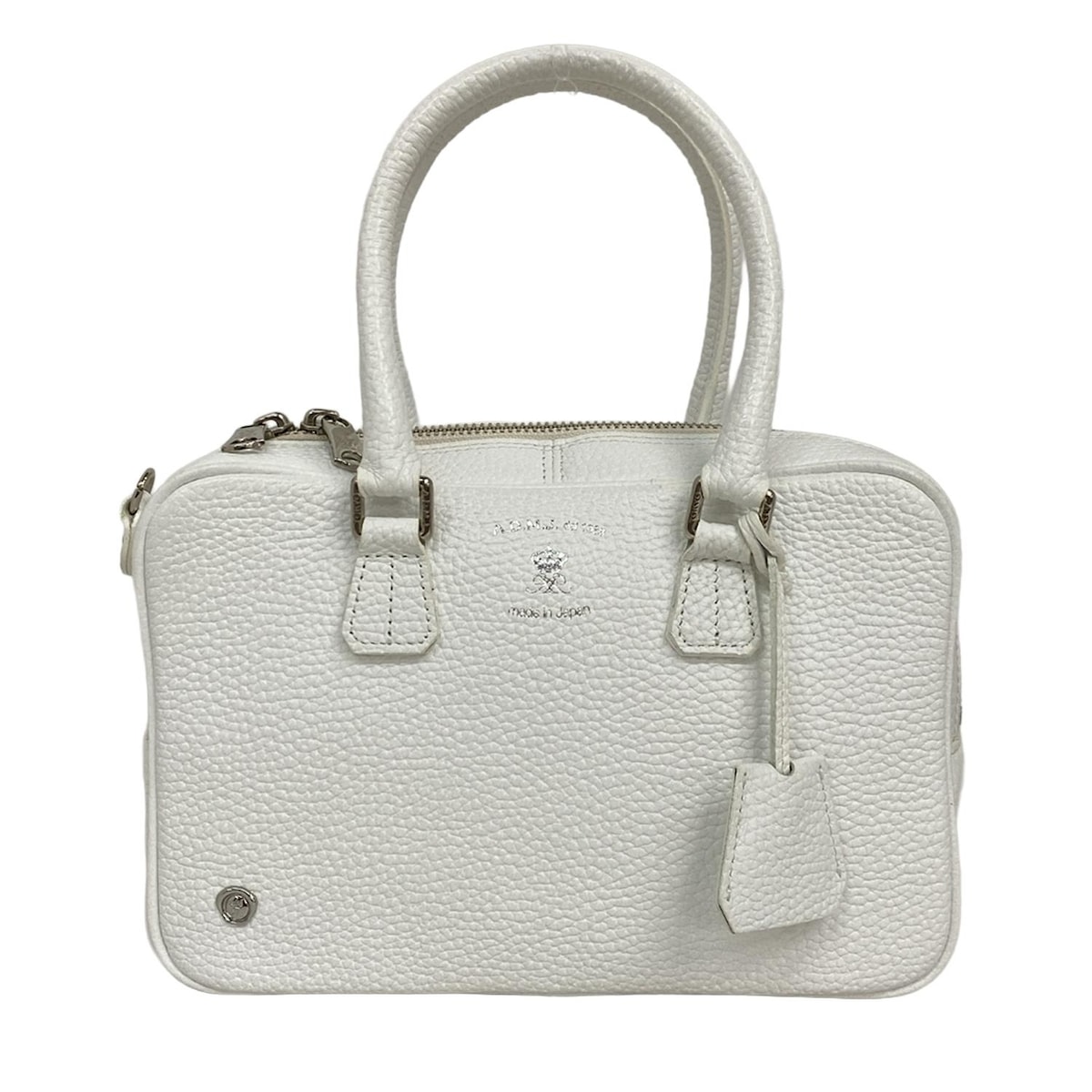 【中古】AccessoiresDeMademoiselle(ADMJ)(アクセソワ・ドゥ・マドモワゼル) ハンドバッグ ミニボストン 白 レザー