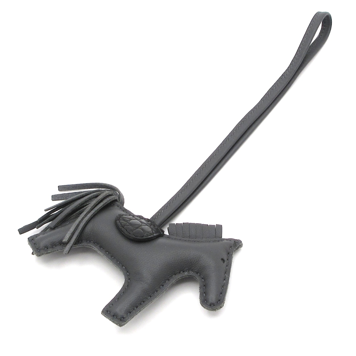 【中古】HERMES(エルメス) ロデオチャームタッチPM キーホルダー(惹きつける) アルドワーズ×黒