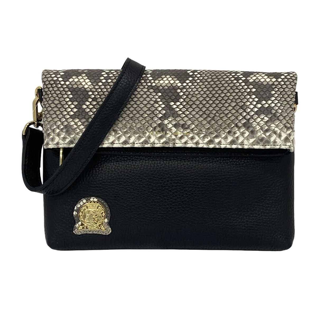 【中古】AccessoiresDeMademoiselle(ADMJ)(アクセソワ・ドゥ・マドモワゼル) ショルダーバッグ クラッチショルダーバッグ 黒×イエロー×ダークグレー